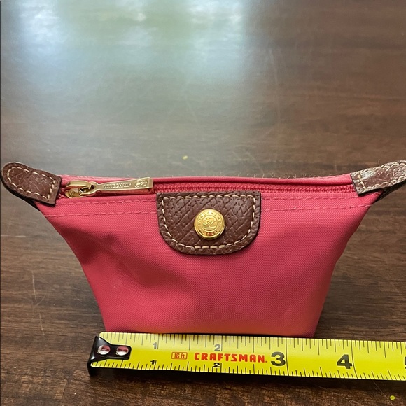 Longchamp Pink Cosmetic Bag with Brown Accents - Picture 1 of 9